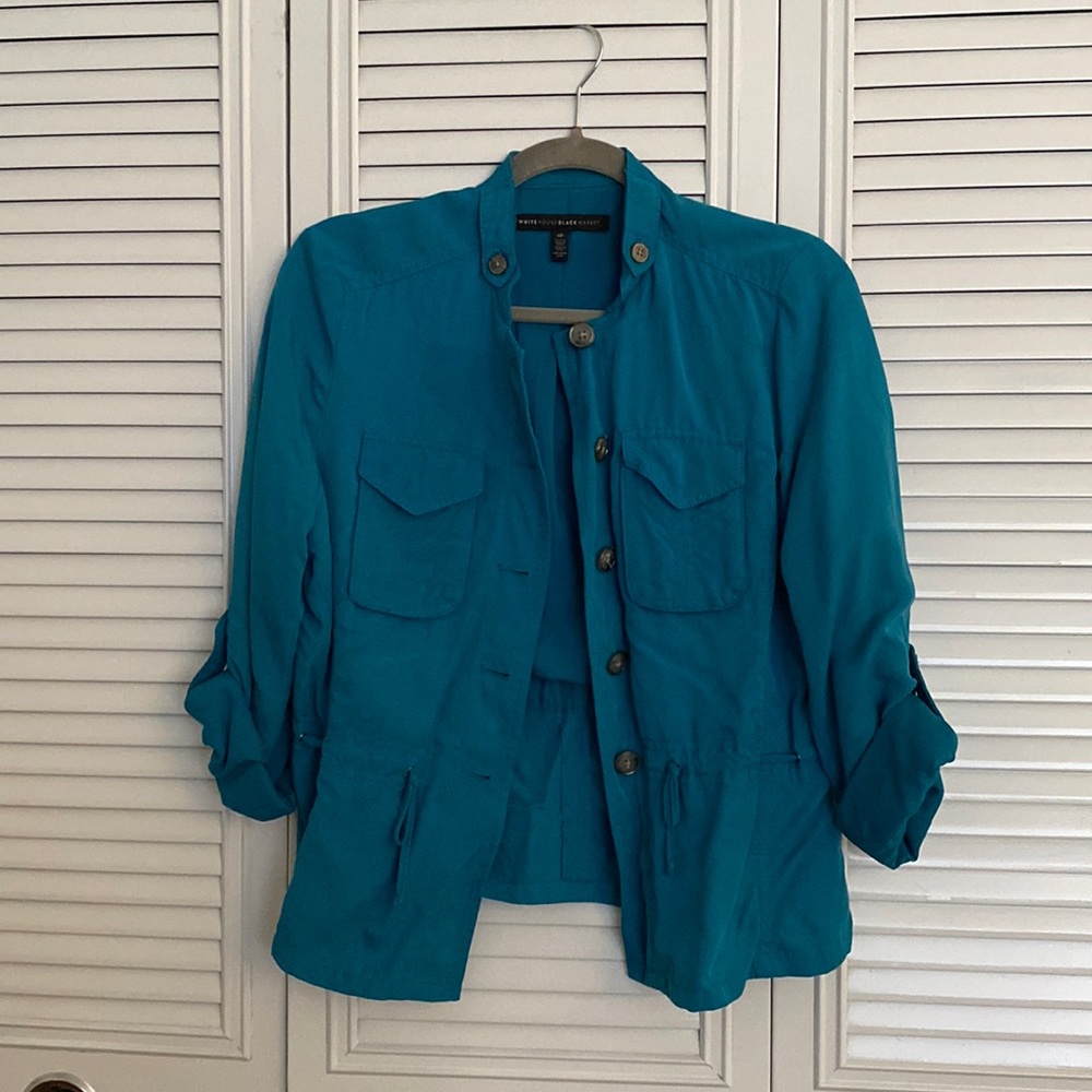 Turquoise utility jacket